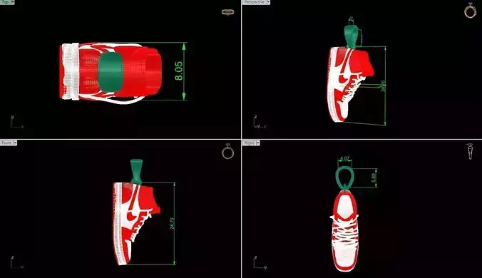 Nike Air Jordan Pendant 3D print model