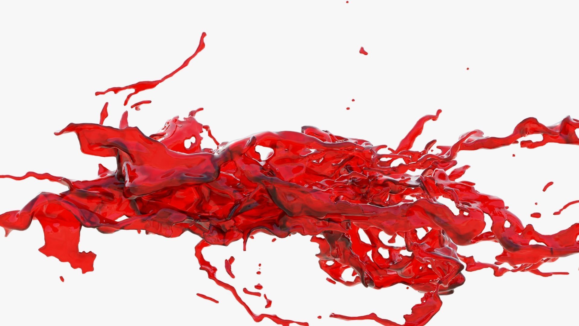 Animated Blood Splash 10 3D model_9