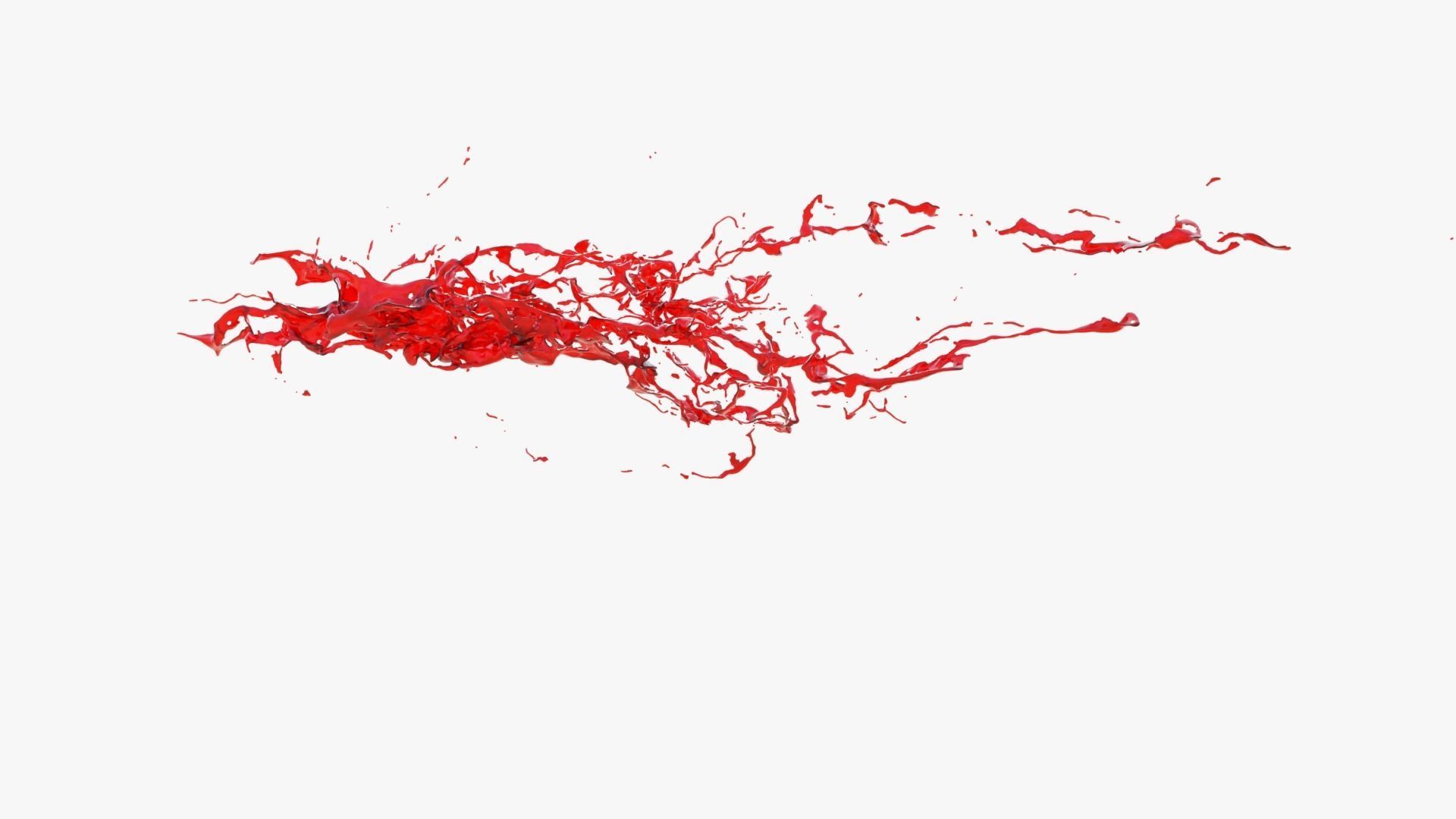 Animated Blood Splash 10 3D model_3
