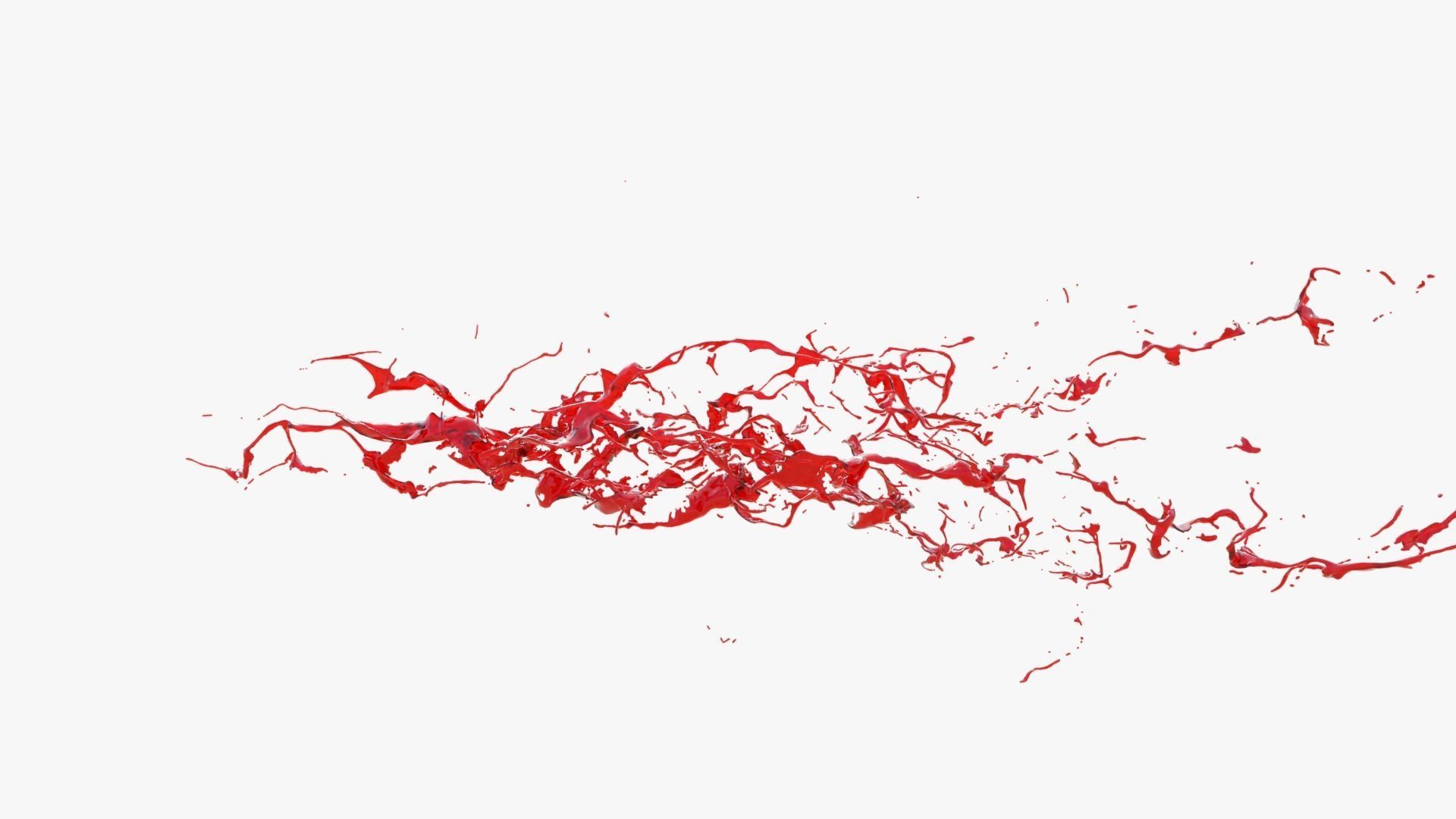 Animated Blood Splash 10 3D model_4