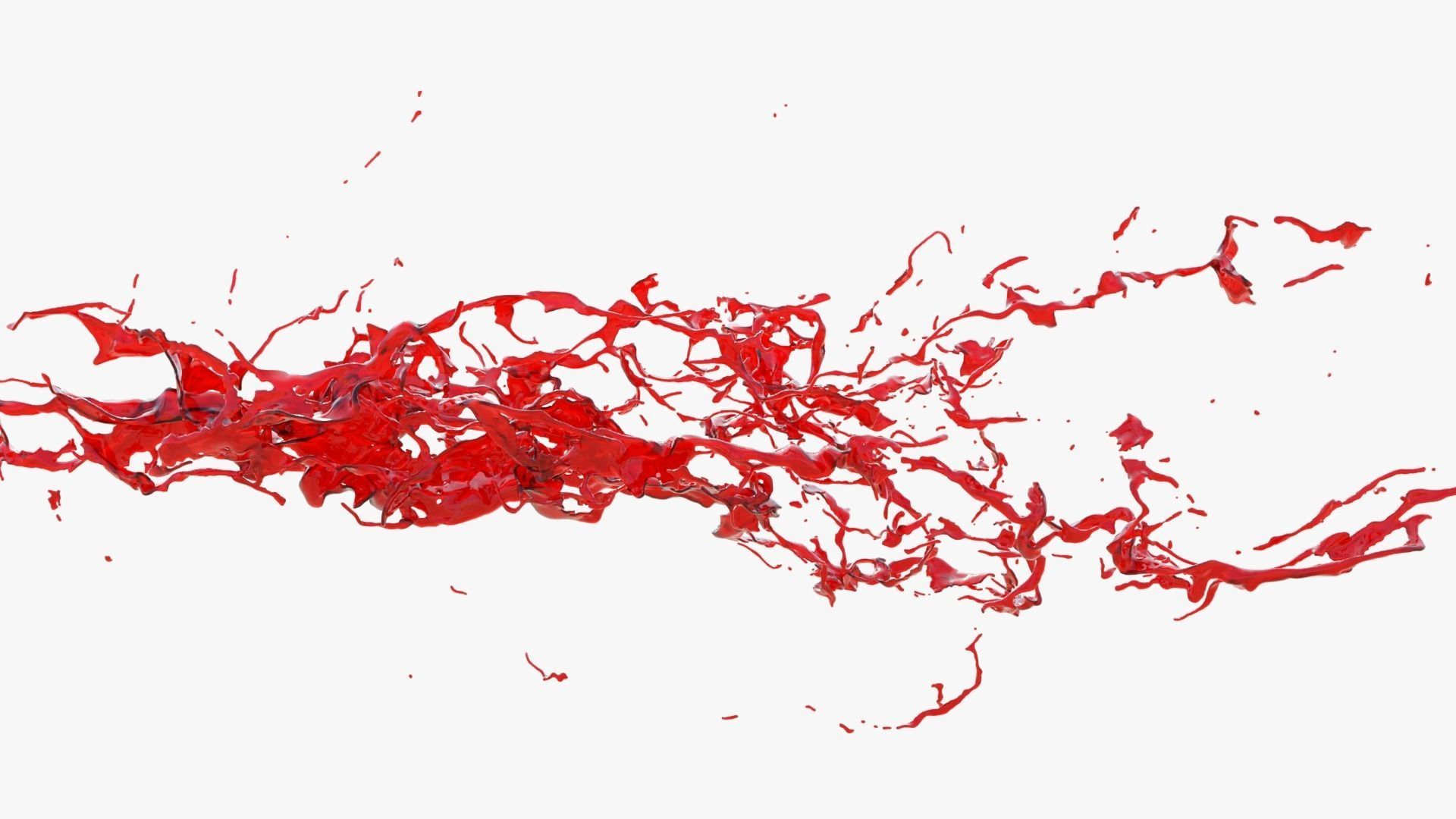 Animated Blood Splash 10 3D model_8