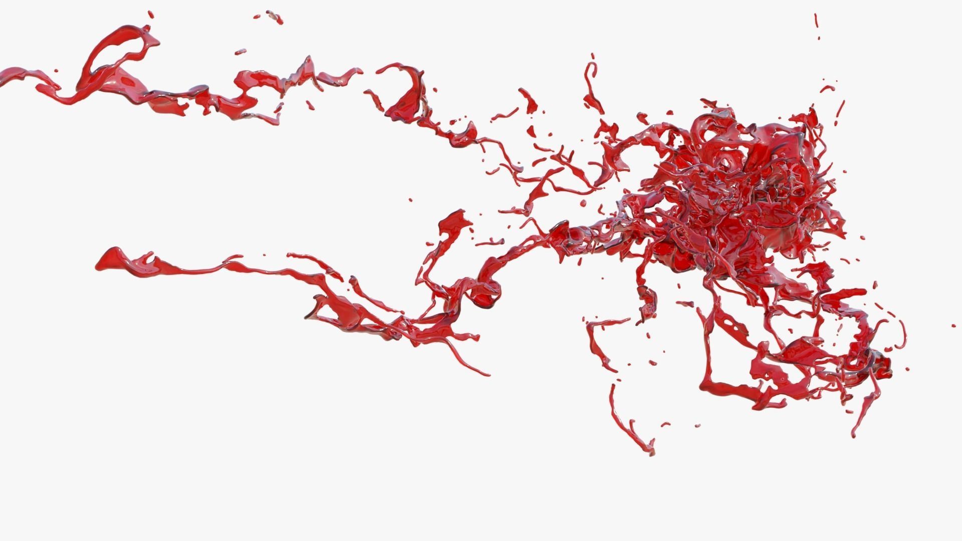 Animated Blood Splash 10 3D model_7