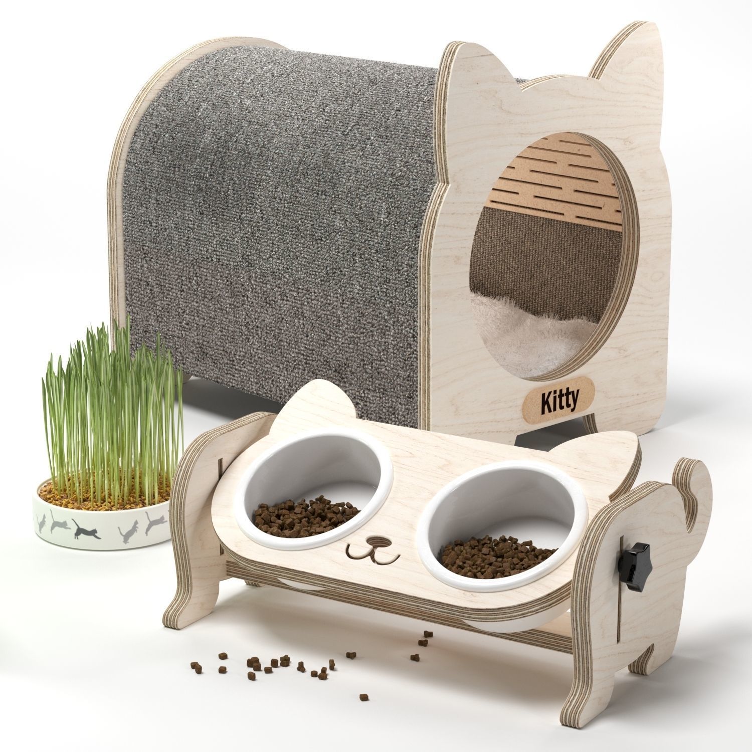 Cat house 3D model_1