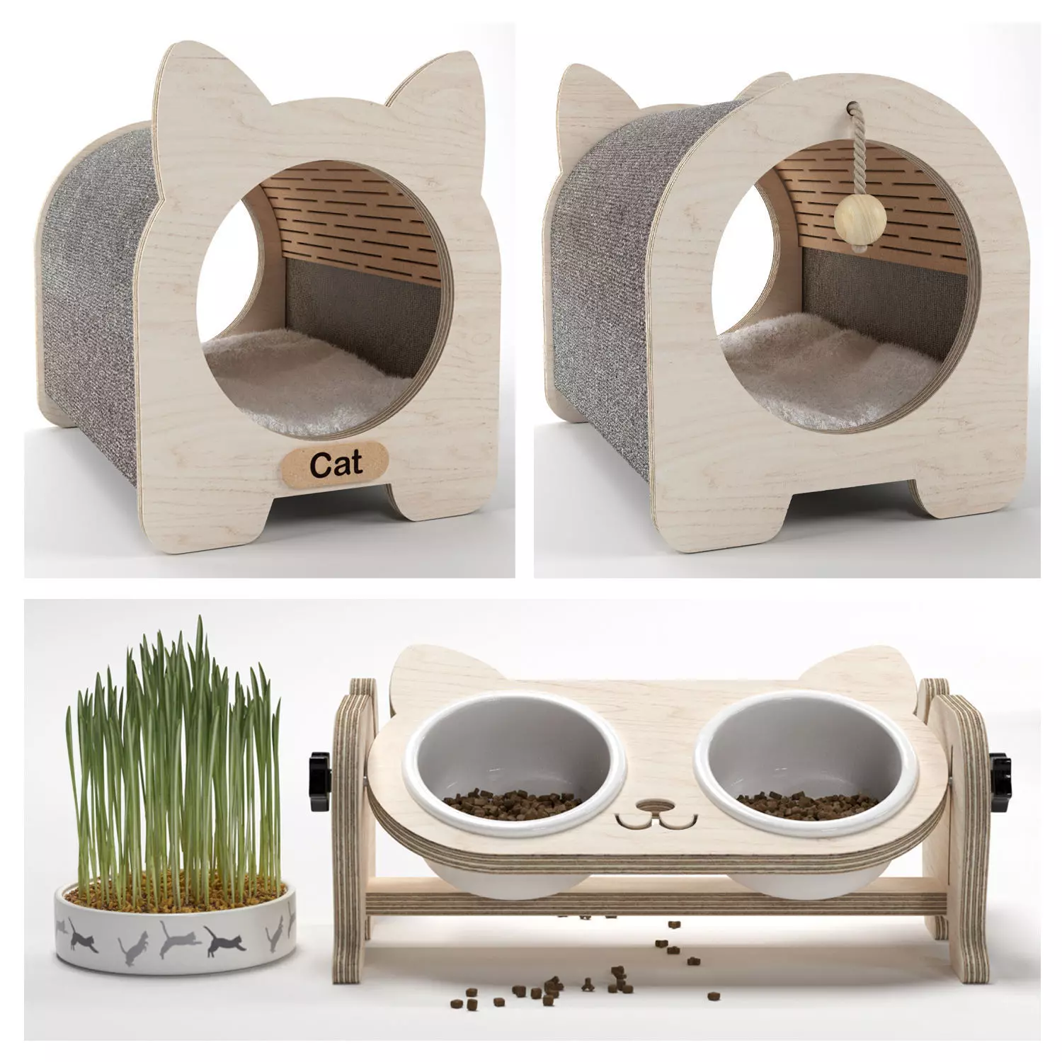 Cat house 3D model_0