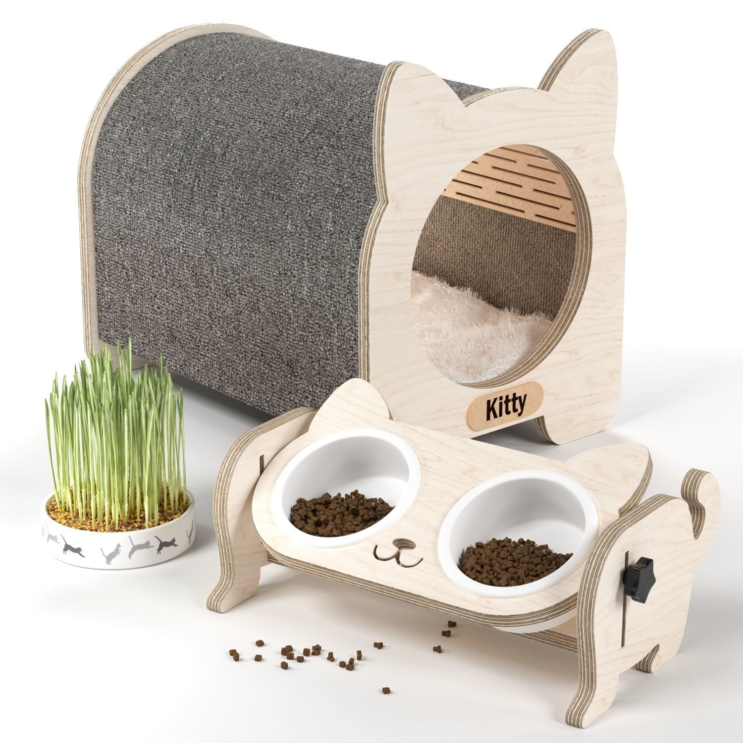 Cat house 3D model_10
