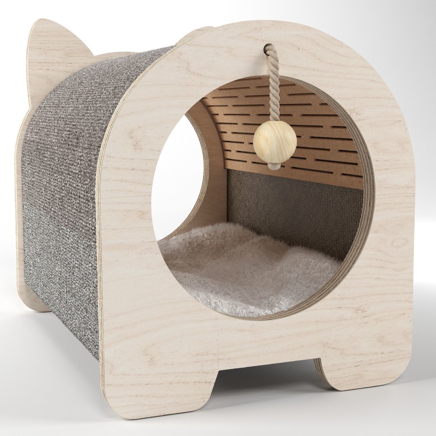 Cat house 3D model_6