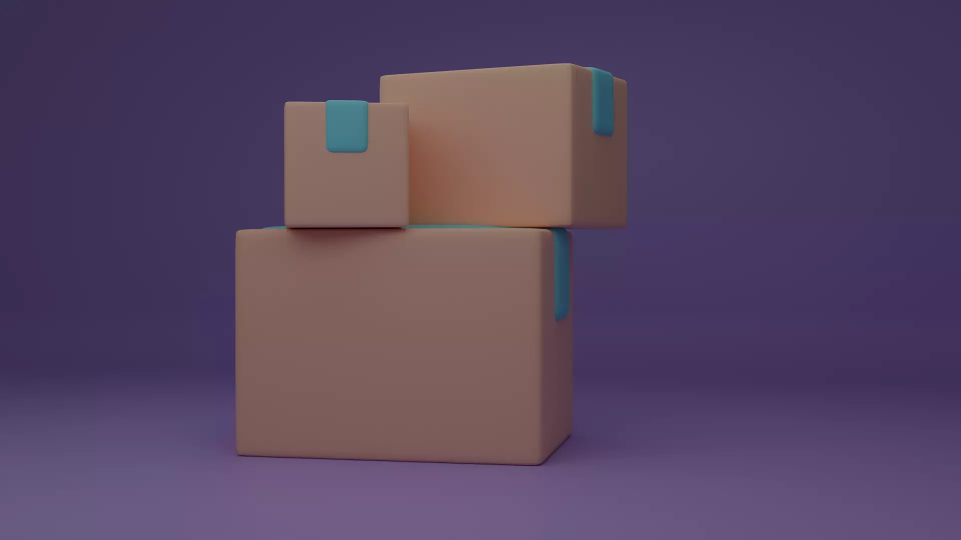 Stylized Cardboard Box Free low-poly 3D model_0