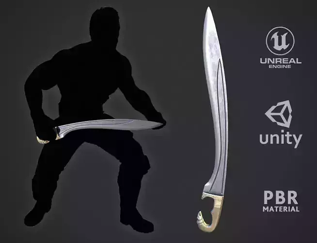Spanish Falcata Low-poly 3D model