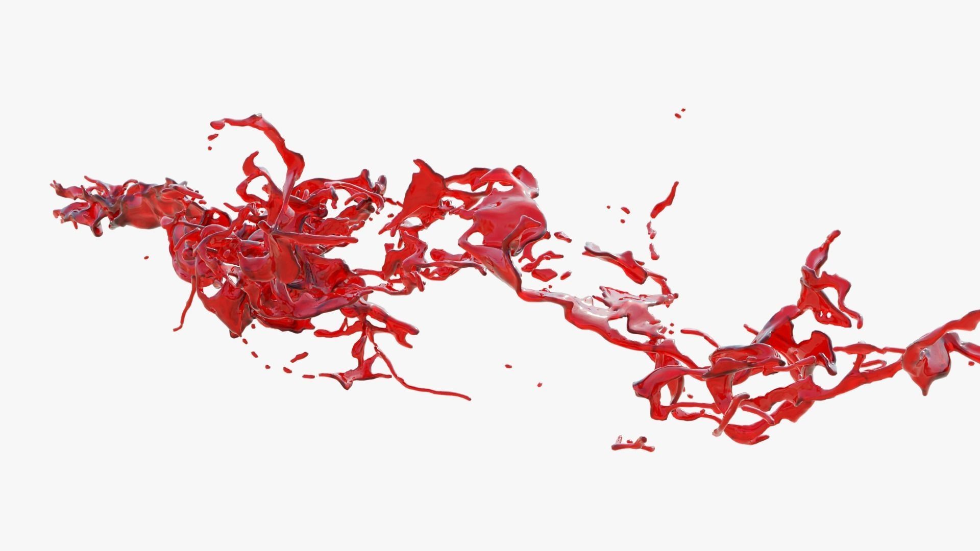 Animated Blood Splash 1 3D model_8