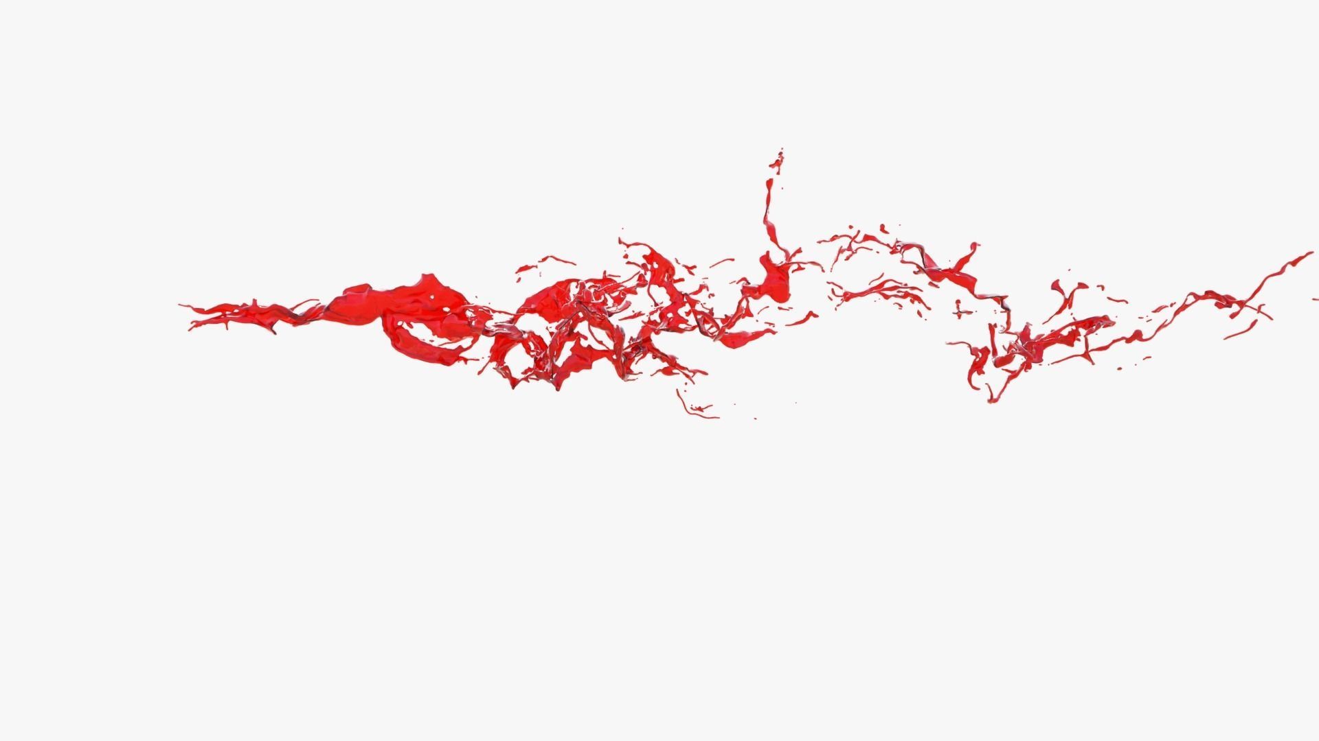 Animated Blood Splash 1 3D model_4