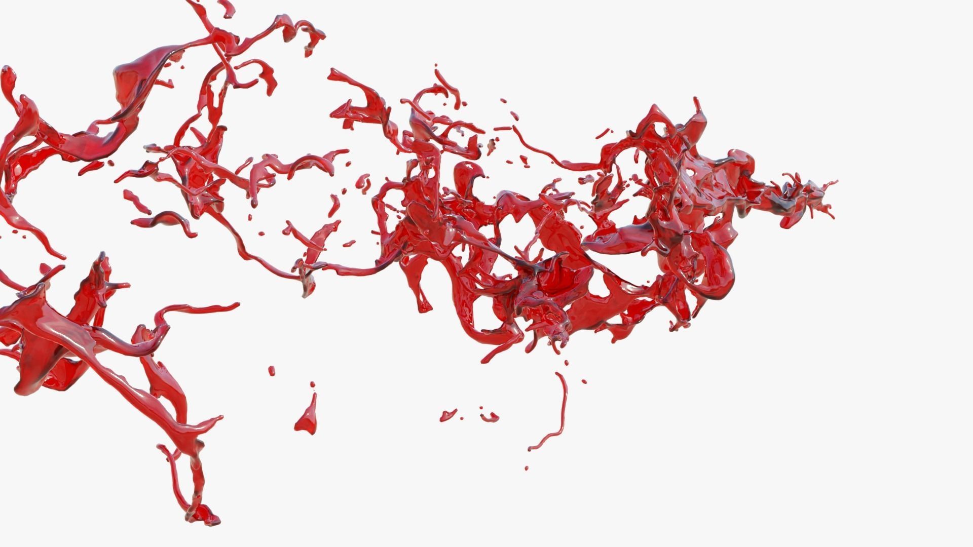 Animated Blood Splash 1 3D model_7