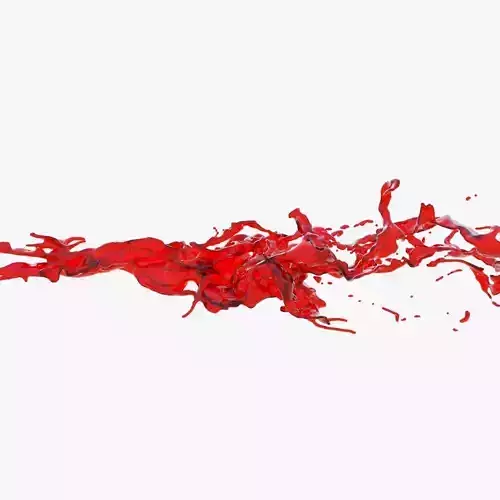 Animated Blood Splash 1 3D model