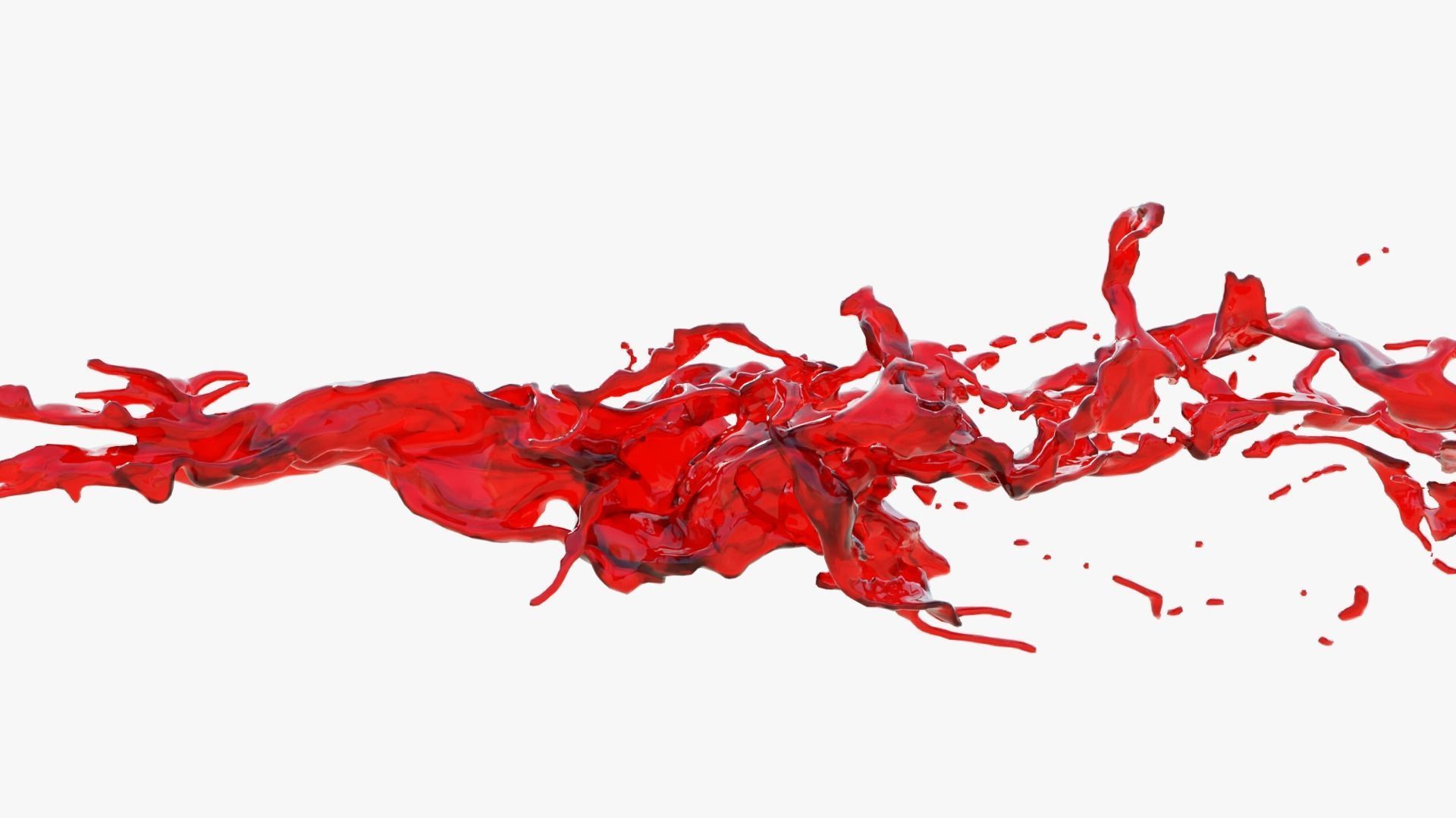 Animated Blood Splash 1 3D model_9