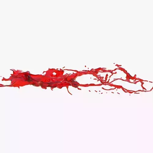 Animated Blood Splash 0 3D model