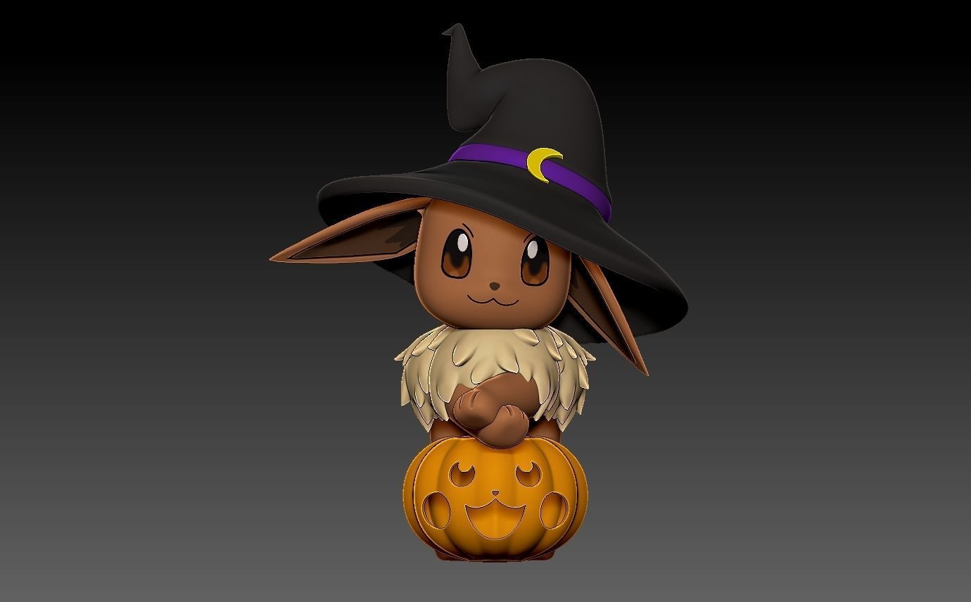 pokemon eevee halloween 2022 3D print model_1