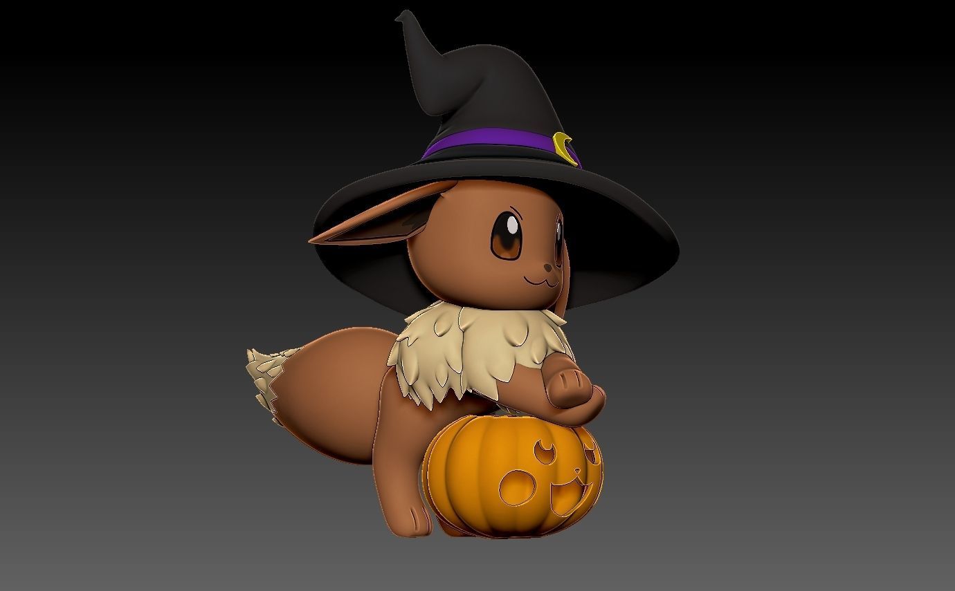 pokemon eevee halloween 2022 3D print model_7