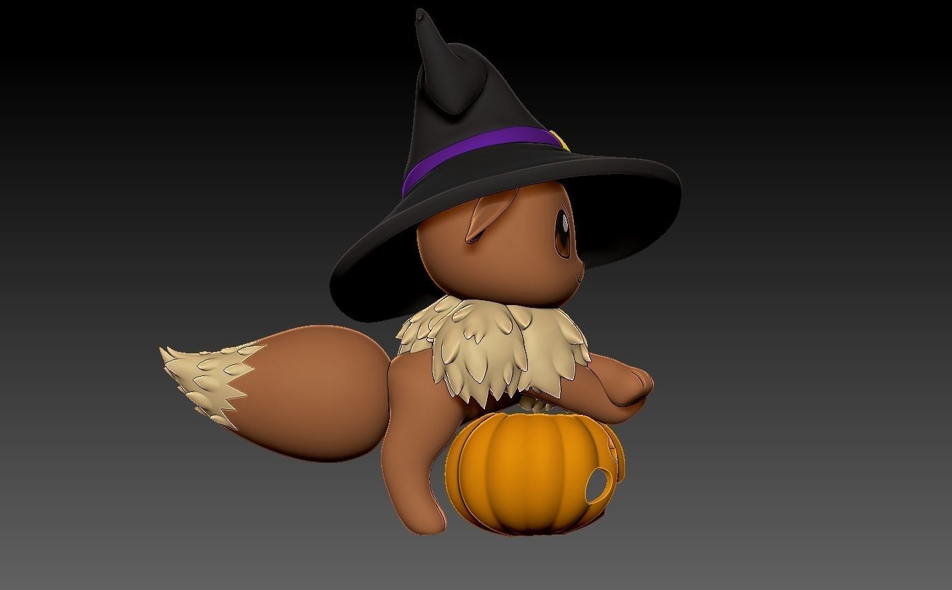pokemon eevee halloween 2022 3D print model_9