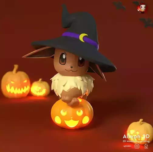 pokemon eevee halloween 2022 3D print model pokemon eevee halloween 2022 3D print model
