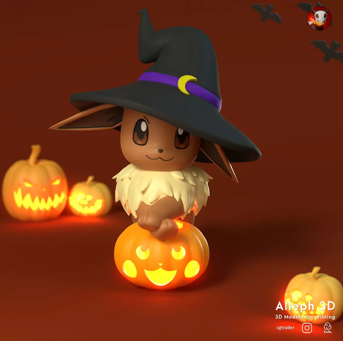 pokemon eevee halloween 2022 3D print model_0