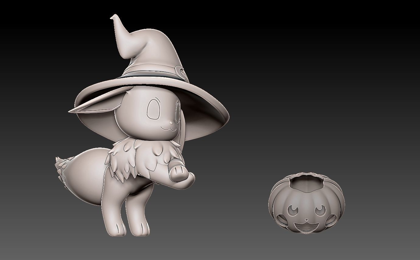 pokemon eevee halloween 2022 3D print model_4