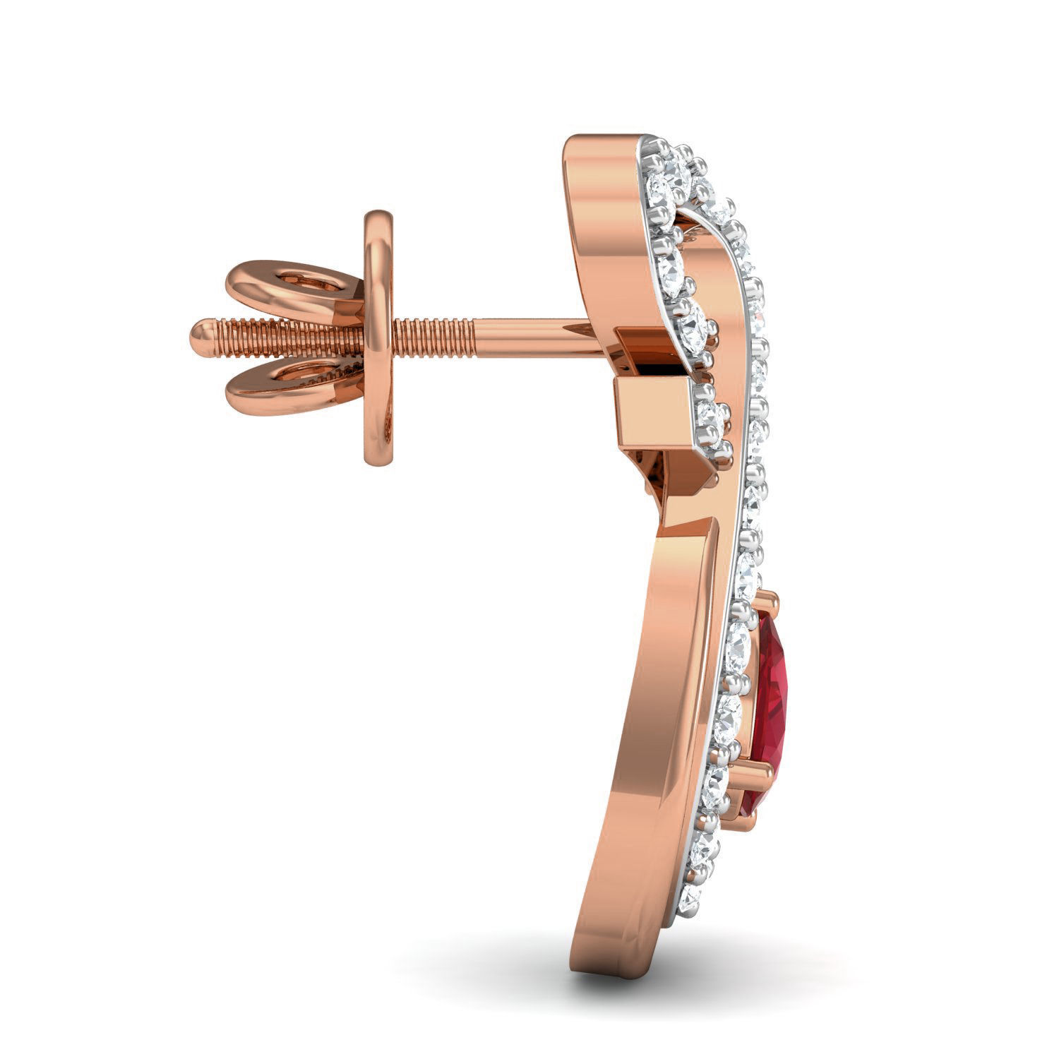 Women ring earrings pendant 3dm stl render detail 3D print model_7