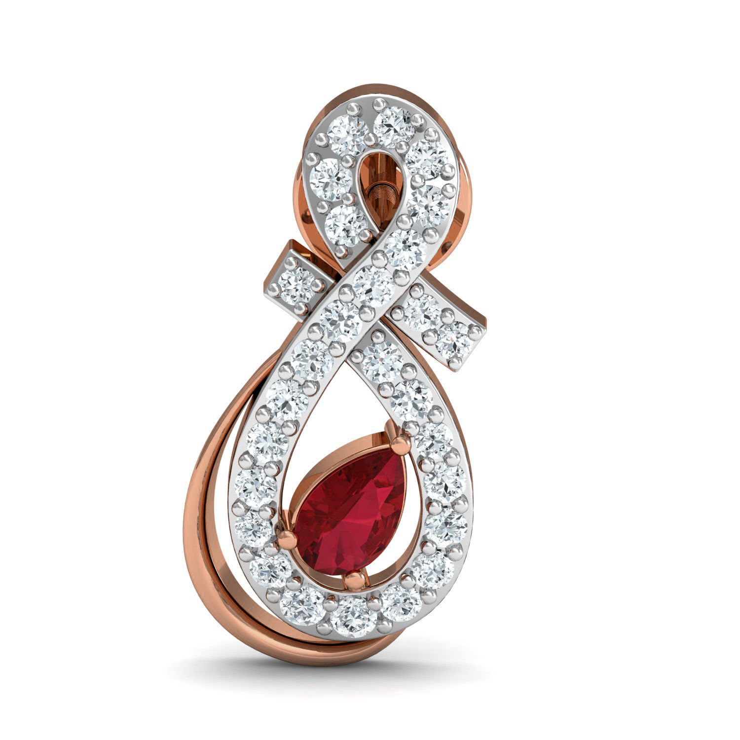 Women ring earrings pendant 3dm stl render detail 3D print model_6