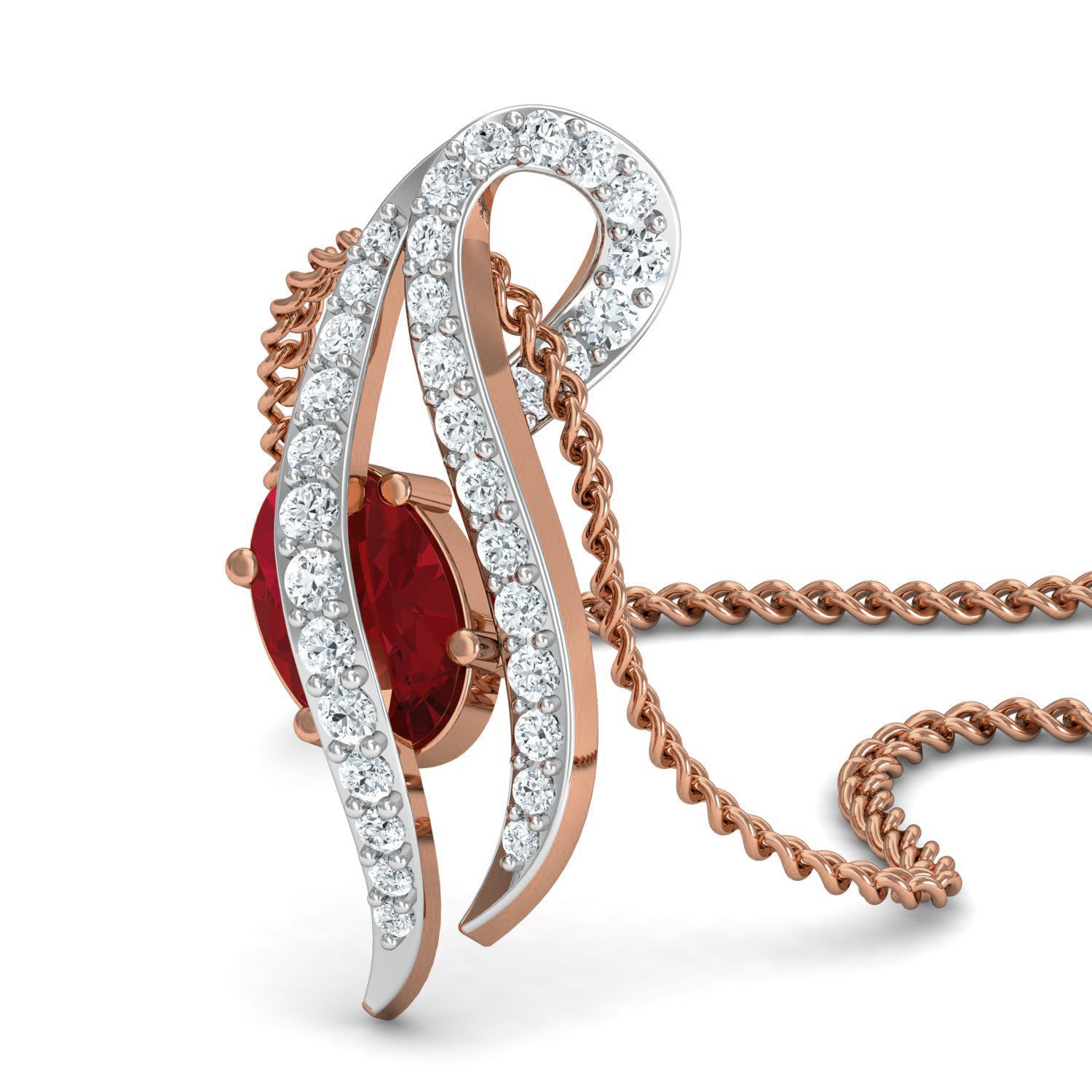 Women ring earrings pendant 3dm stl render detail 3D print model_4