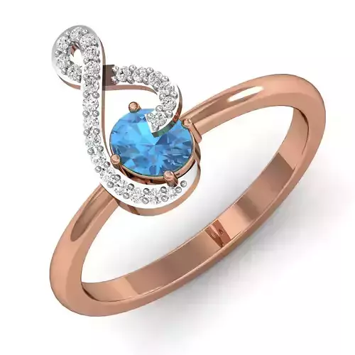 Women ring earrings pendant 3dm stl render detail