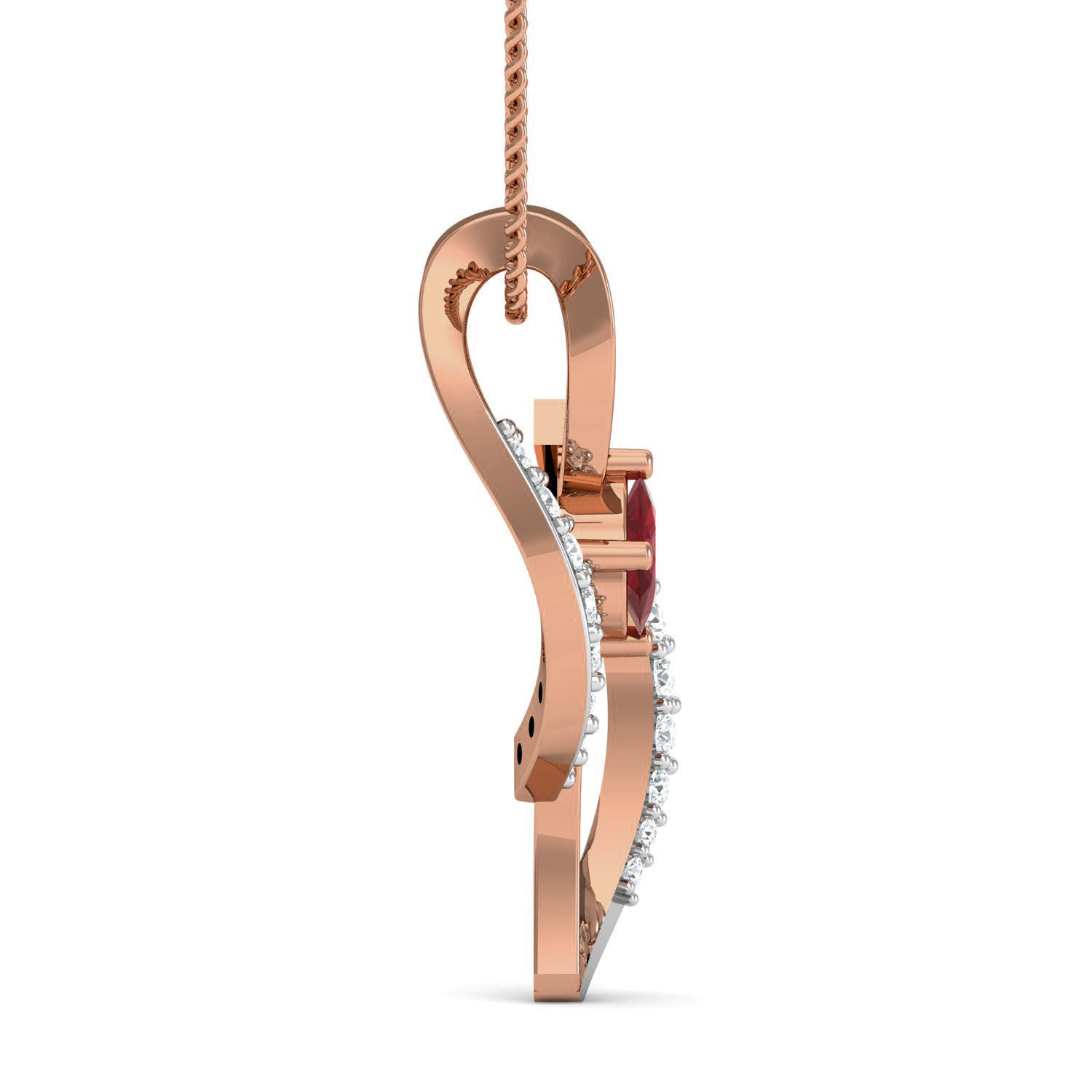 Women ring earrings pendant 3dm stl render detail 3D print model_3