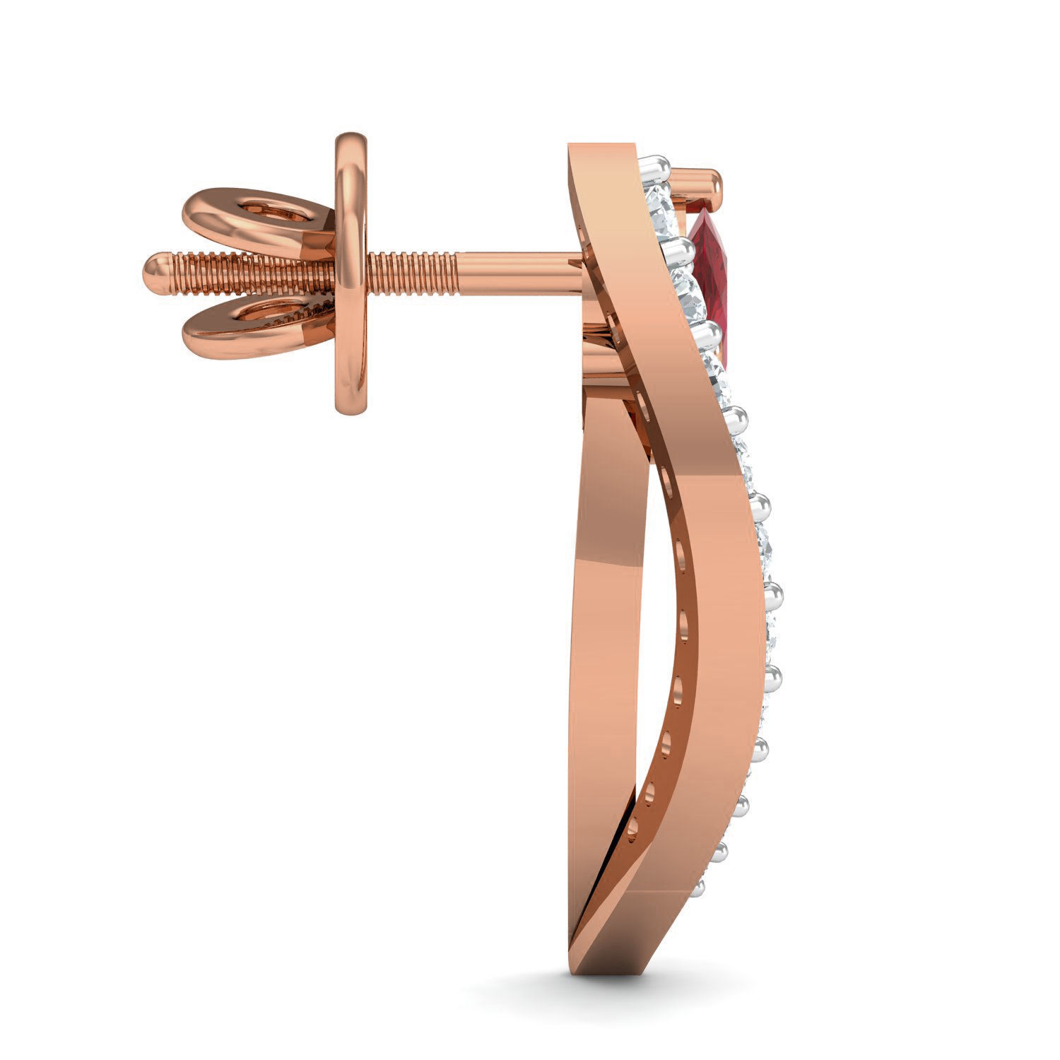 Women ring earrings pendant 3dm stl render detail 3D print model_7