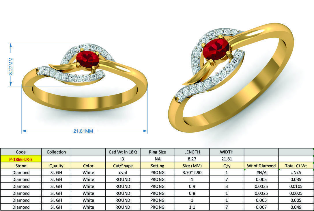 Women ring earrings pendant 3dm stl render detail 3D print model_11