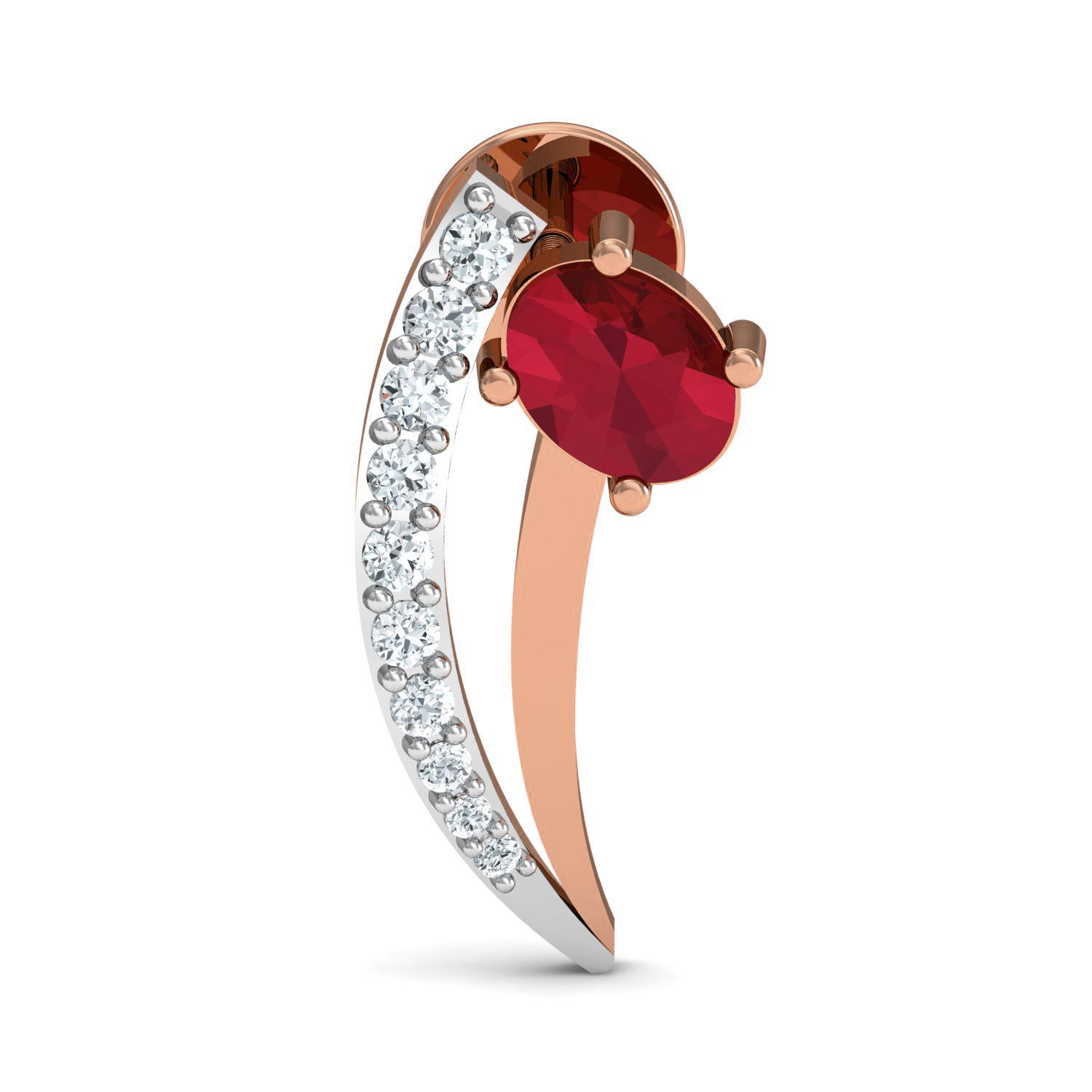 Women ring earrings pendant 3dm stl render detail 3D print model_6