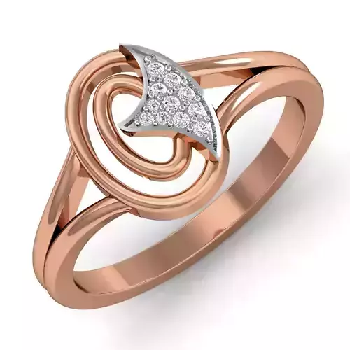 Women ring earrings pendant 3dm stl render detail