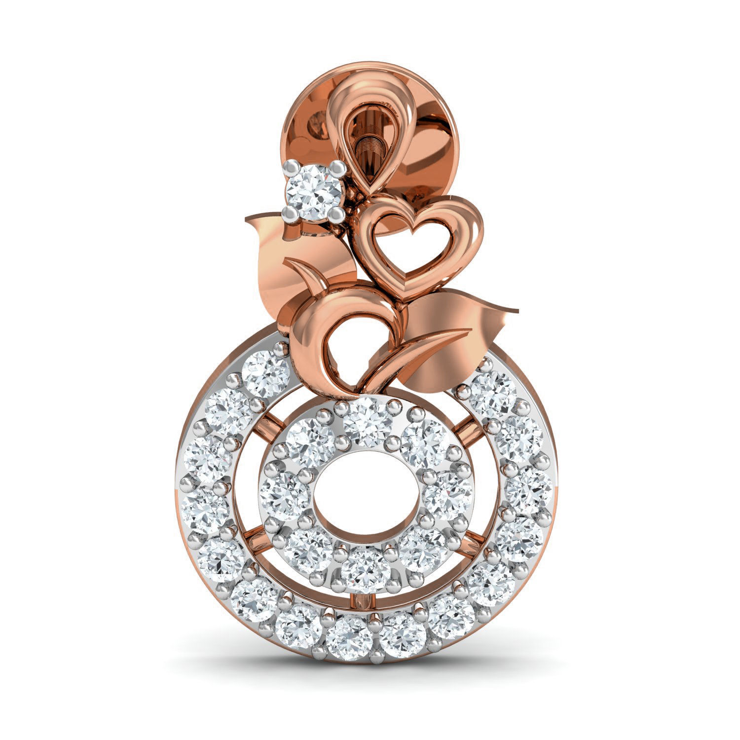 Women ring earrings pendant 3dm stl render detail 3D print model_6