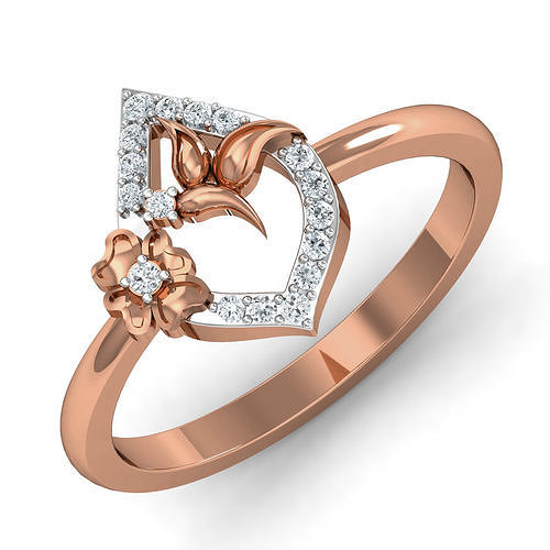 Women ring earrings pendant 3dm stl render detail 3D print model