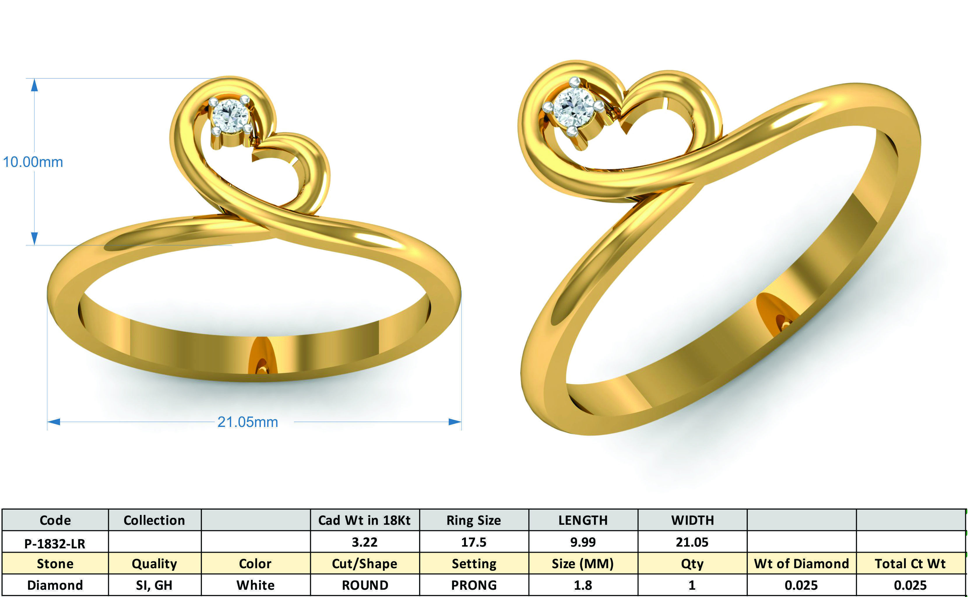 Women ring earrings pendant 3dm stl render detail 3D print model_11