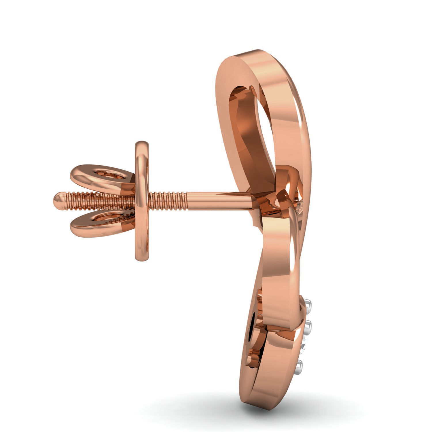 Women ring earrings pendant 3dm stl render detail 3D print model_7