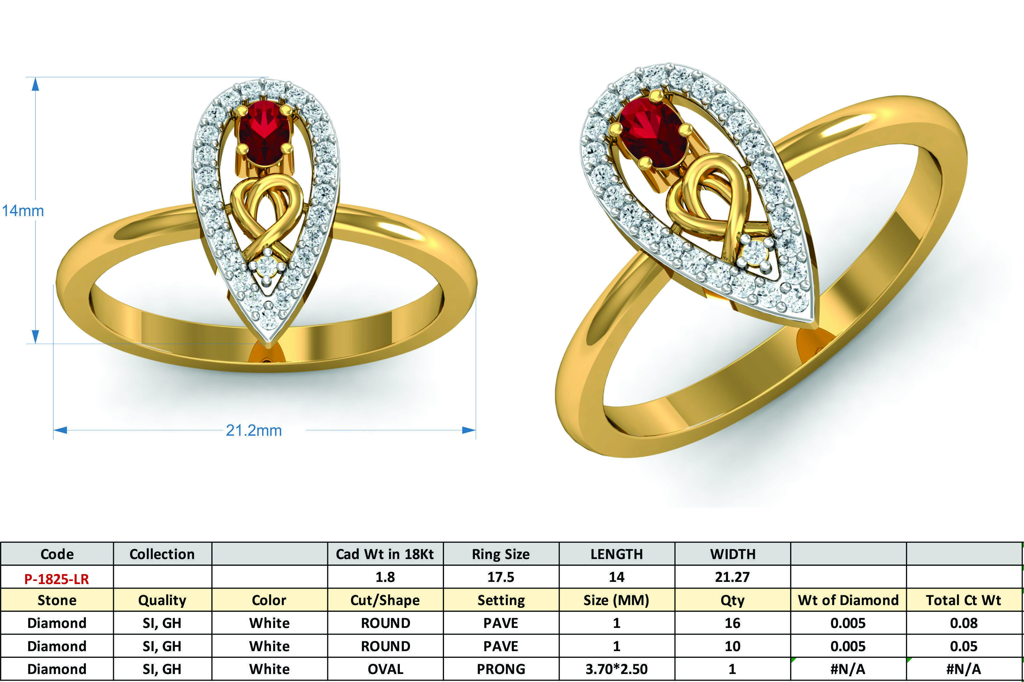 Women ring earrings pendant 3dm stl render detail 3D print model_10