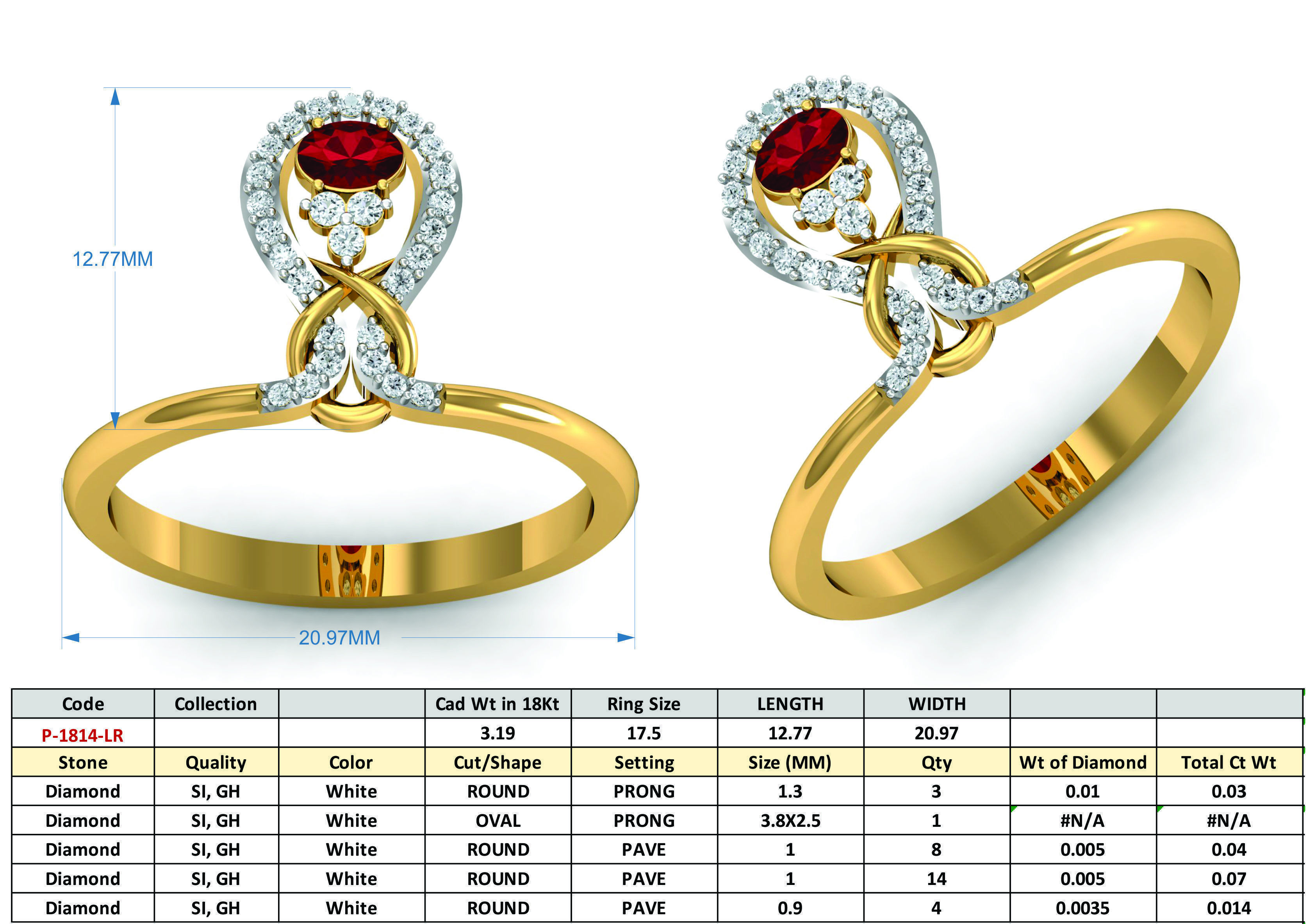 Women ring earrings pendant 3dm stl render detail 3D print model_11