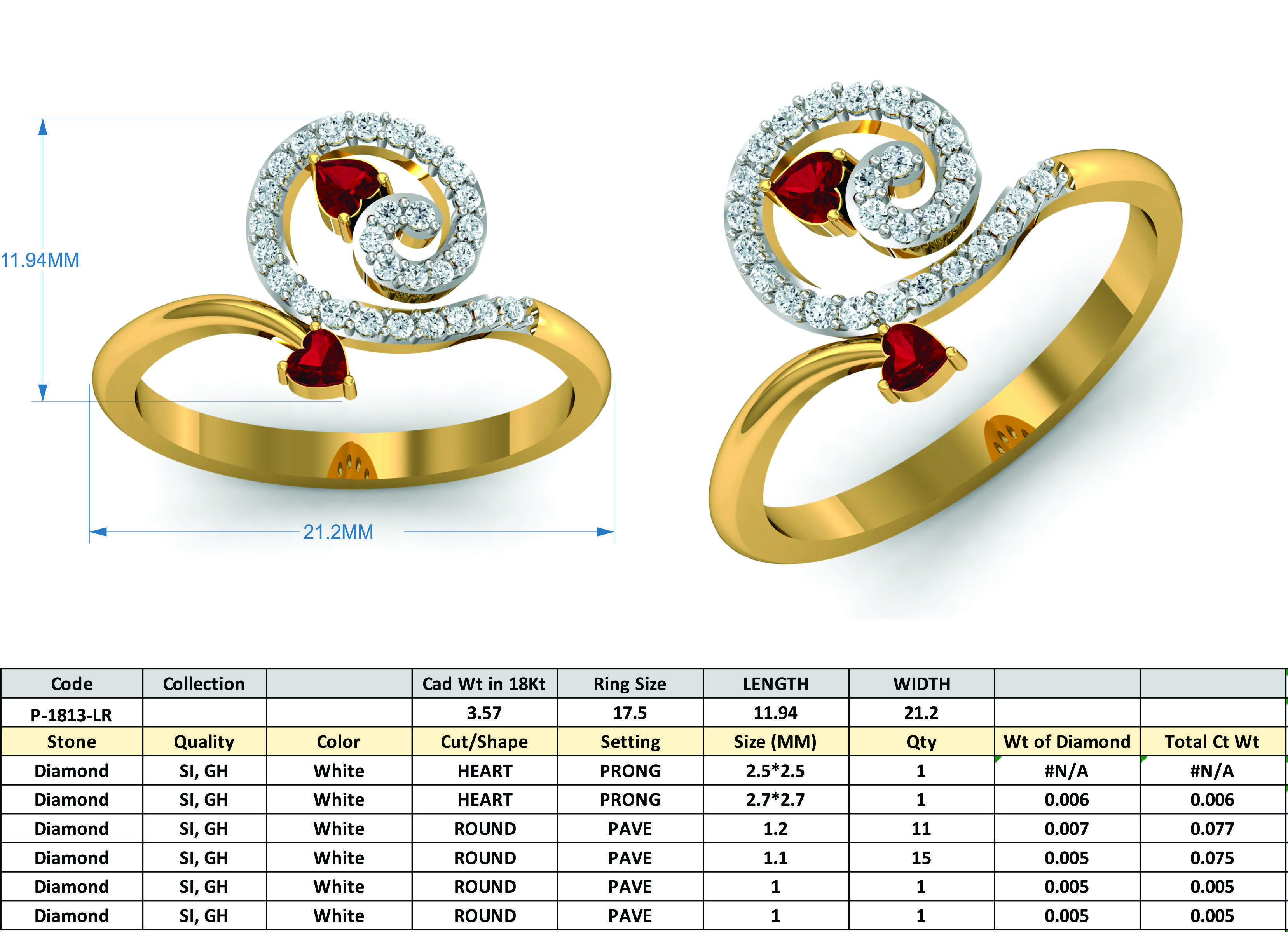 Women ring earrings pendant 3dm stl render detail 3D print model_11