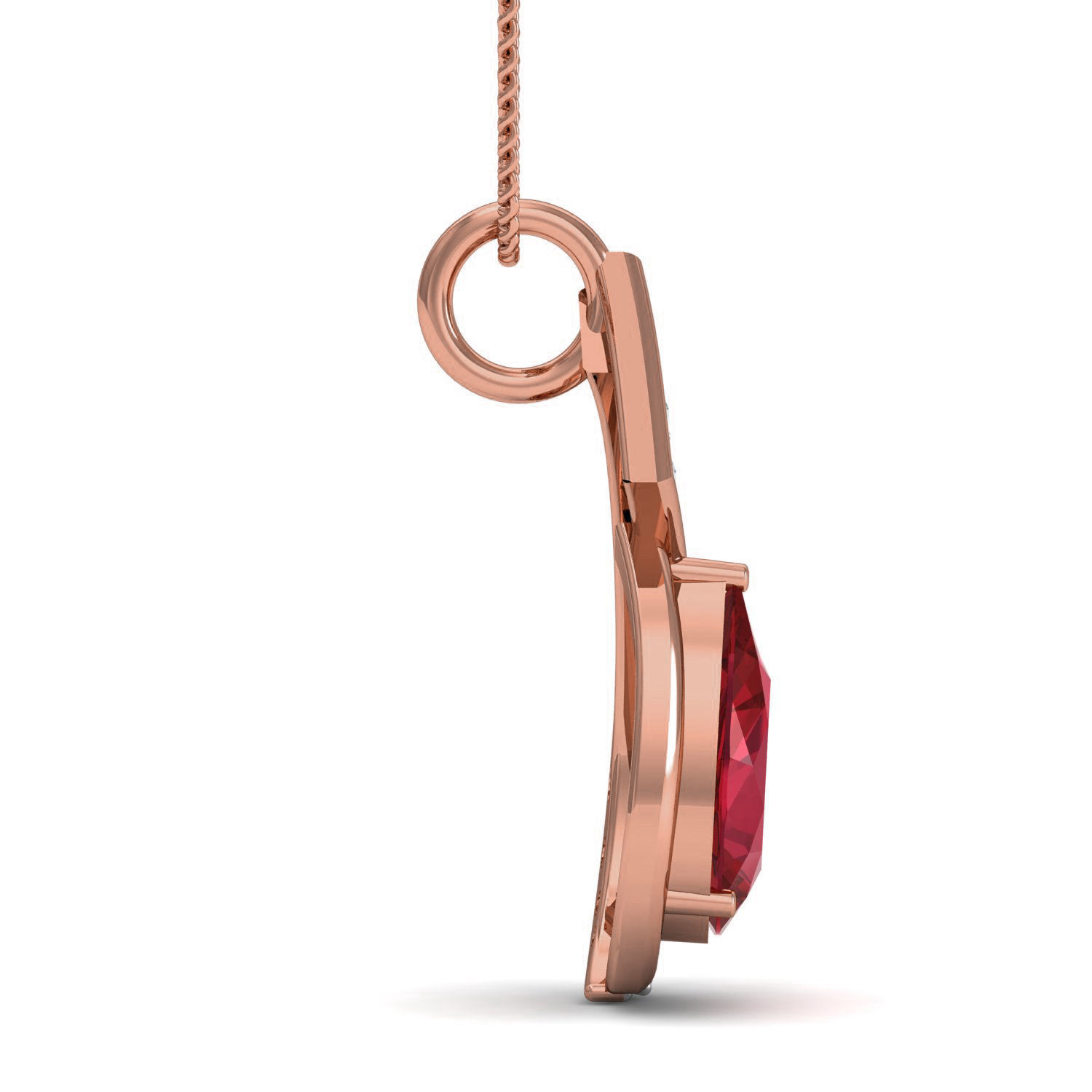 Women ring earrings pendant 3dm stl render detail 3D print model_3