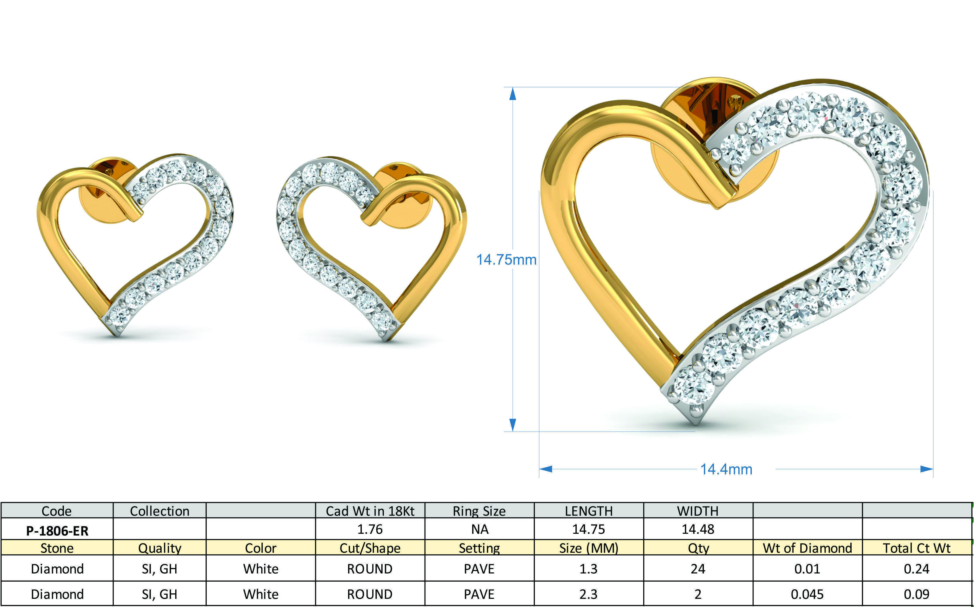 Women ring earrings pendant 3dm stl render detail 3D print model_8