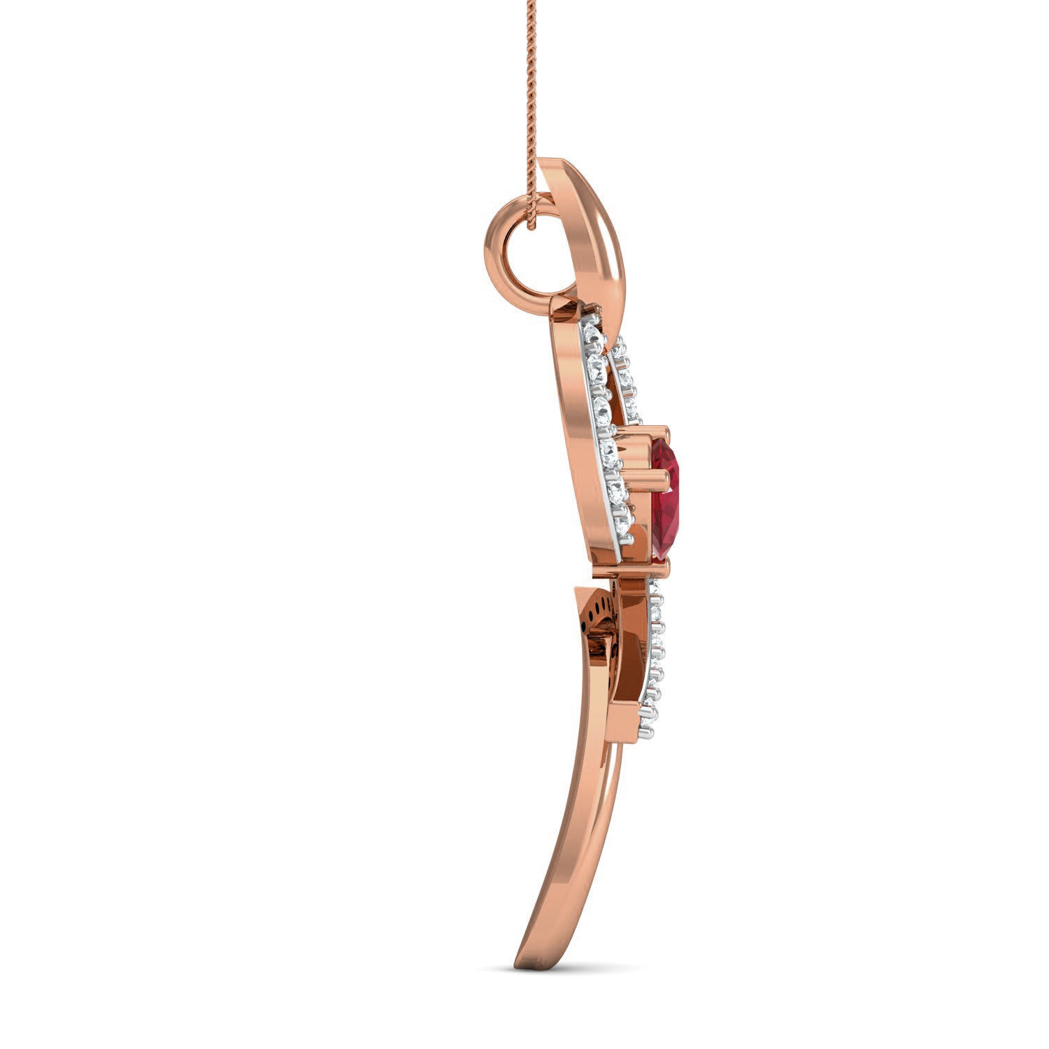 Women ring earrings pendant 3dm stl render detail 3D print model_3