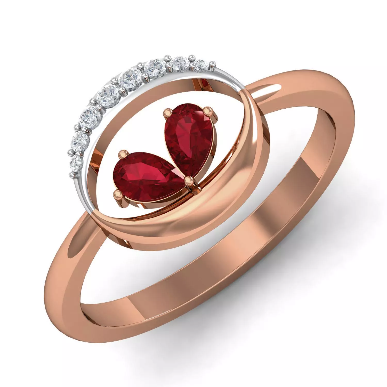 Women ring earrings pendant 3dm stl render detail 3D print model_0