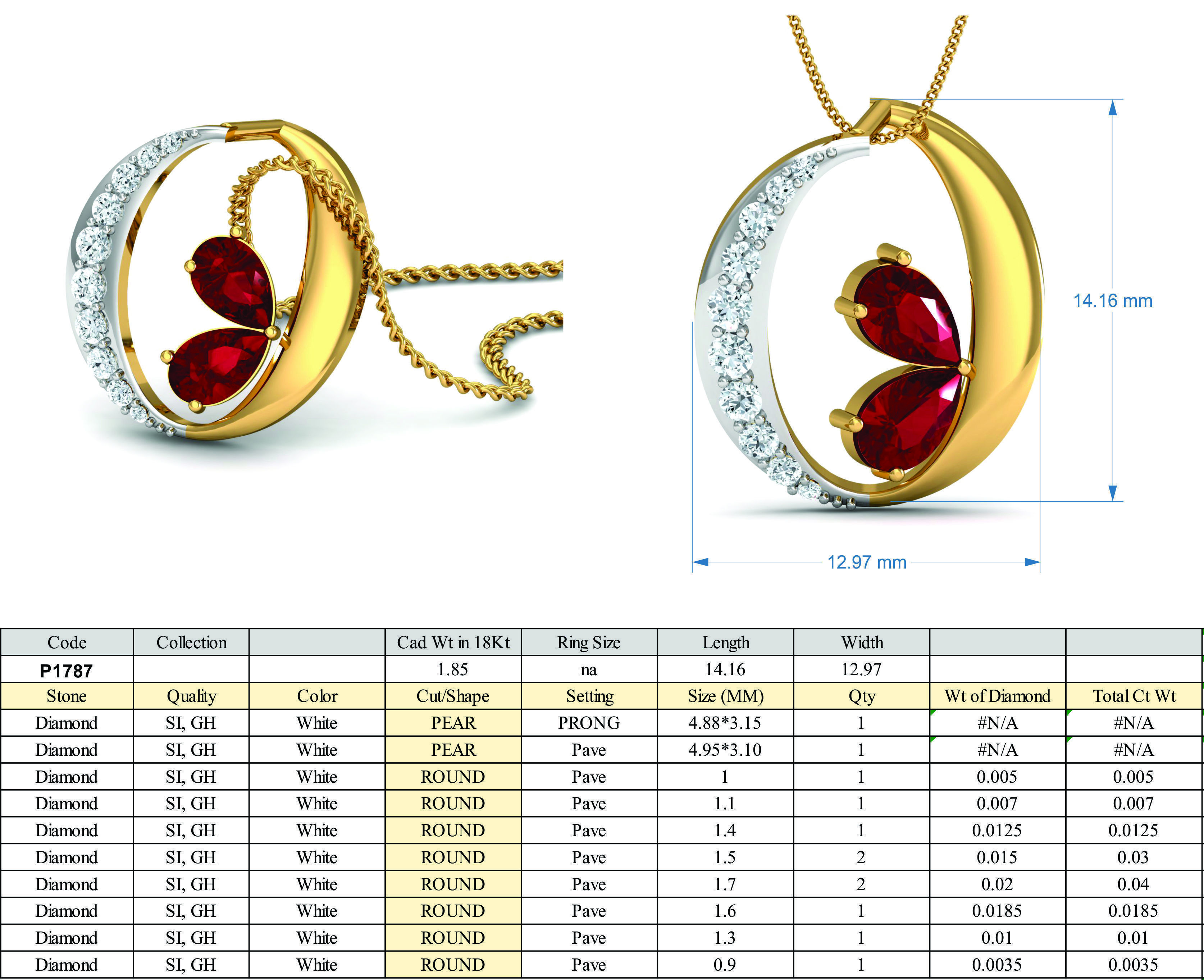 Women ring earrings pendant 3dm stl render detail 3D print model_5