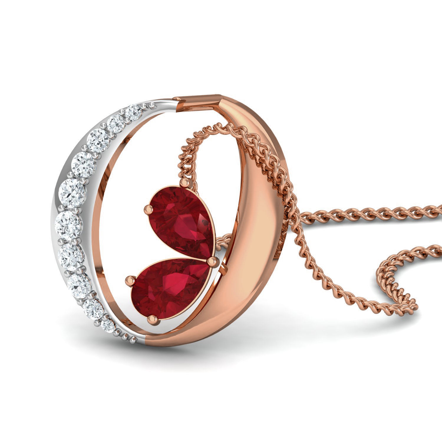 Women ring earrings pendant 3dm stl render detail 3D print model_4