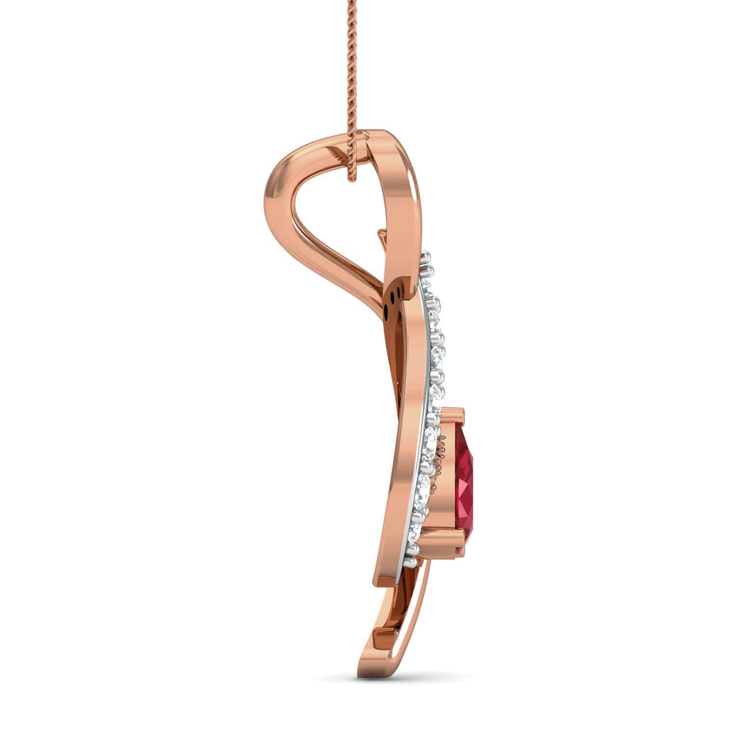 Women ring earrings pendant 3dm stl render detail 3D print model_3