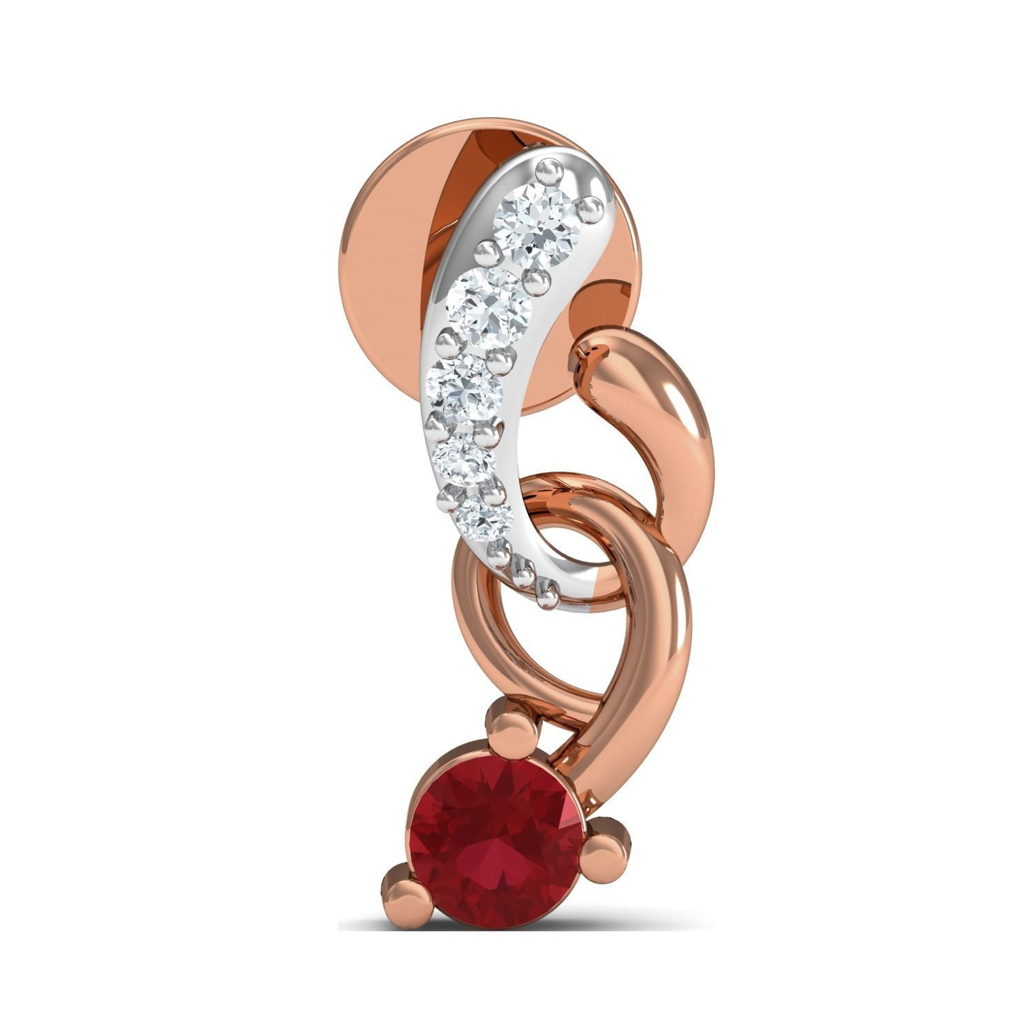 Women ring earrings pendant 3dm stl render detail 3D print model_6