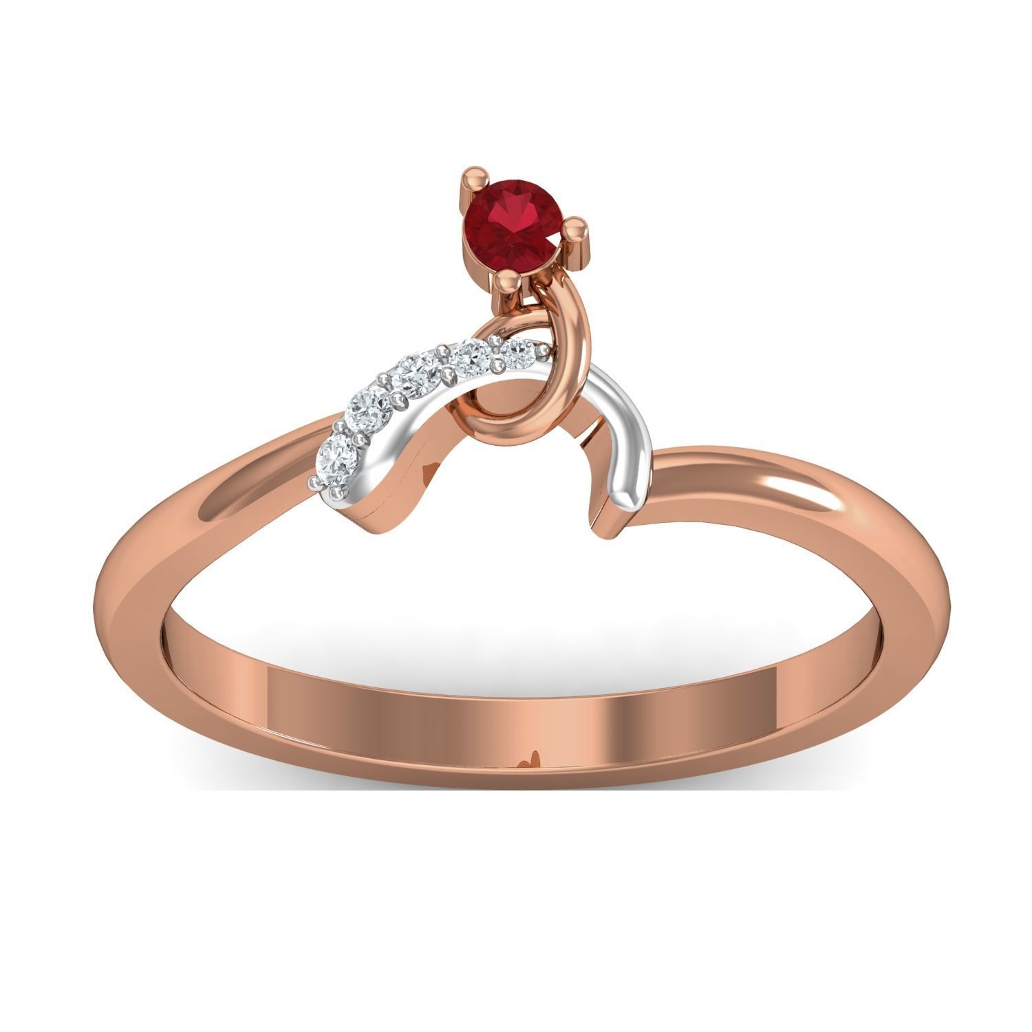 Women ring earrings pendant 3dm stl render detail 3D print model_9