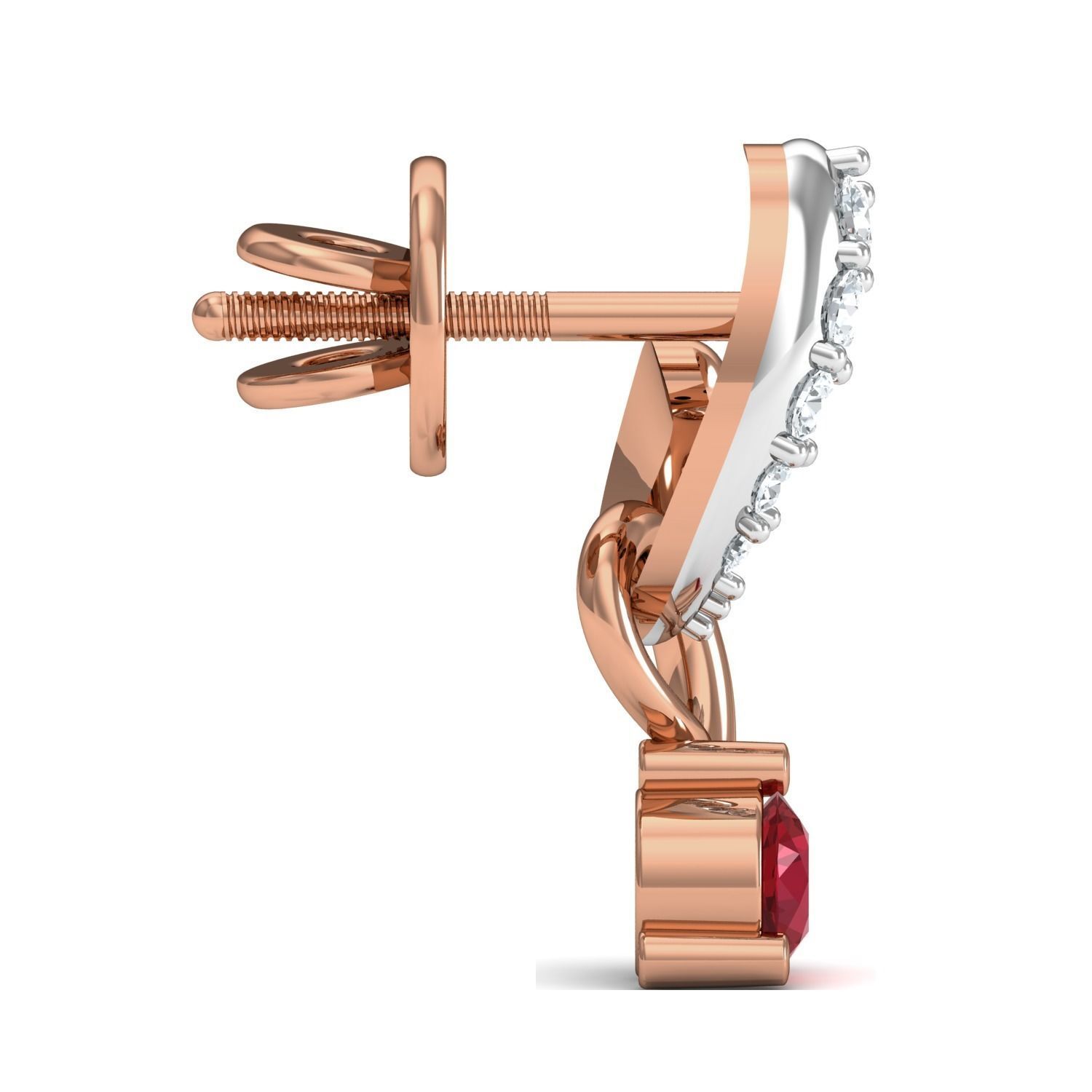 Women ring earrings pendant 3dm stl render detail 3D print model_7